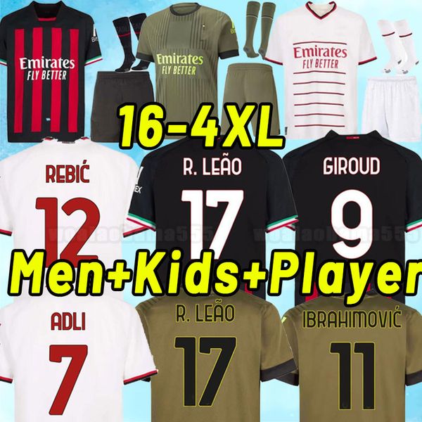 22 23 home ac milans soccer jerseys 2023 tomori giroud ibrahimovic de ketelaere 2022 tonali theo brahim men kids football shirt fans player, Black;yellow
22 23 home ac milans soccer jerseys 2023 tomori giroud ibrahimovic de ketelaere 2022 tonali theo brahim men kids football shirt fans player, Black;yellow
