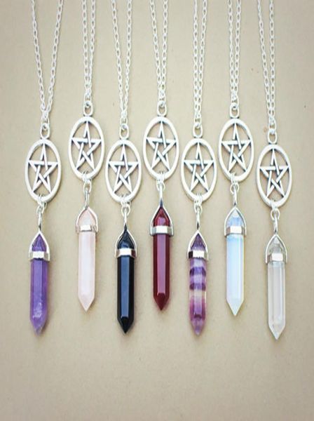 stone necklace pendant bullet hexagonal point pendulum column reiki healing chakra jewelry natural stone quartz pendant necklace2259737, Silver
stone necklace pendant bullet hexagonal point pendulum column reiki healing chakra jewelry natural stone quartz pendant necklace2259737, Silver