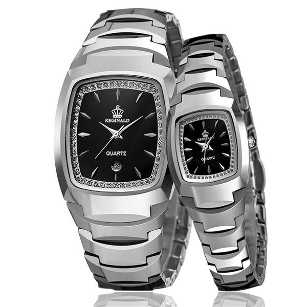 couple watch square vintage diamond tungsten steel quartz sapphire waterproof wristwatch, Slivery;black
couple watch square vintage diamond tungsten steel quartz sapphire waterproof wristwatch, Slivery;black