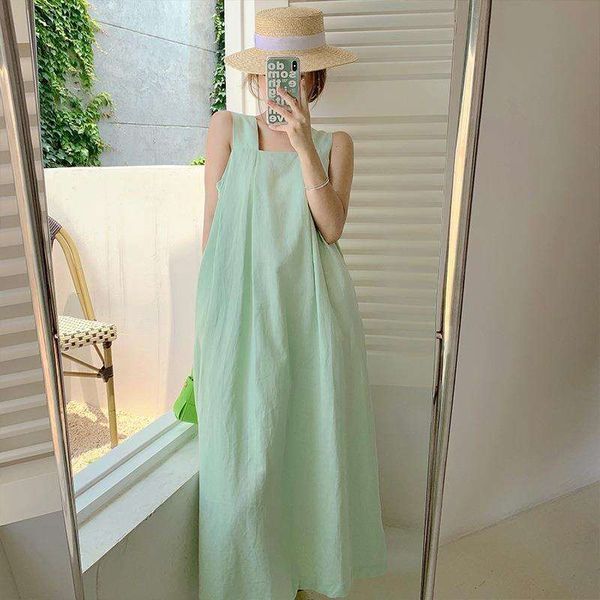 seaside holiday halter dress backless cotton and linen design niche outerwear tank female summer, Black;gray
seaside holiday halter dress backless cotton and linen design niche outerwear tank female summer, Black;gray