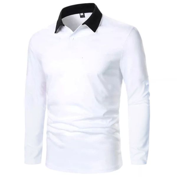 mens polos spring and autumn solid color longsleeved lapel tshirt thin european size polo shirt 230729, White;black
mens polos spring and autumn solid color longsleeved lapel tshirt thin european size polo shirt 230729, White;black