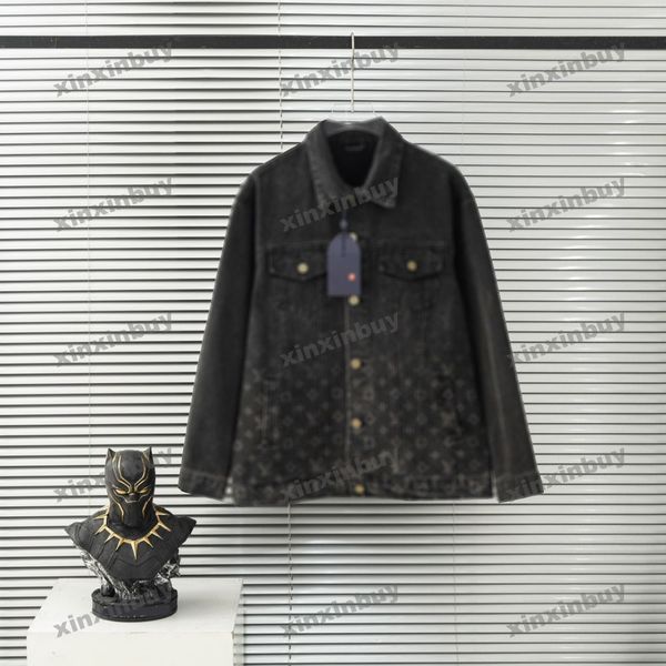 xinxinbuy men designer coat jacket denim gradient letter jacquard hem long sleeve women gray black white m-2xl, Black;brown
xinxinbuy men designer coat jacket denim gradient letter jacquard hem long sleeve women gray black white m-2xl, Black;brown