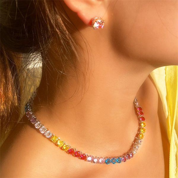 hiphop designer jewelry set colorful tennis necklace earring african jewelry sets red white aaa cubic zirconia woman diamond earrings neckla, Silver
hiphop designer jewelry set colorful tennis necklace earring african jewelry sets red white aaa cubic zirconia woman diamond earrings neckla, Silver