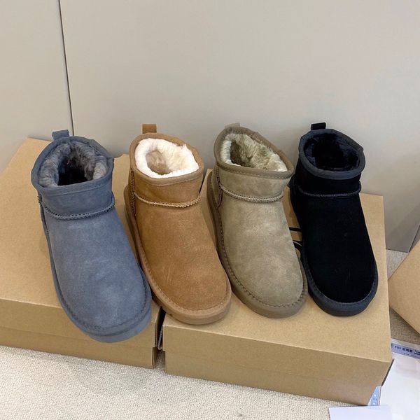 women's winter super mini boots luxury designer australian platform boots men's genuine leather warm ankle fur boots snow boots, Black
women's winter super mini boots luxury designer australian platform boots men's genuine leather warm ankle fur boots snow boots, Black