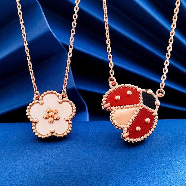 strands strings fashion brand rose gold plum blossom seven star ladybug necklace bracelet women s simple party gift high grade jewelry 23072, Black
strands strings fashion brand rose gold plum blossom seven star ladybug necklace bracelet women s simple party gift high grade jewelry 23072, Black