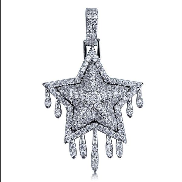 iced out drip star pendant necklace chain rope chain cubic zircon charms hip hop men jewelry227t, Silver
iced out drip star pendant necklace chain rope chain cubic zircon charms hip hop men jewelry227t, Silver