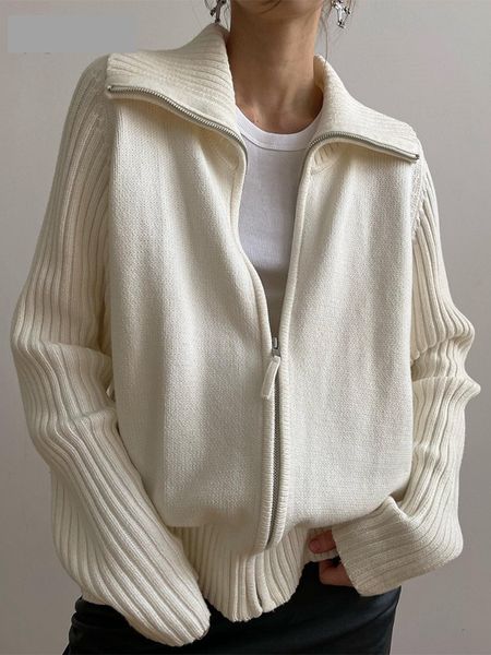 women s knits tees combhasaki autumn winter casual zipper y2k fairy cardigan women turtleneck long sleeve oversized knitted basic loose swea, White
women s knits tees combhasaki autumn winter casual zipper y2k fairy cardigan women turtleneck long sleeve oversized knitted basic loose swea, White