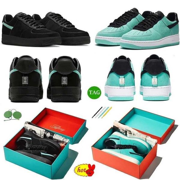 2023 shoes af 1 low tiffany black blue 1837 fashion sneakers with original box