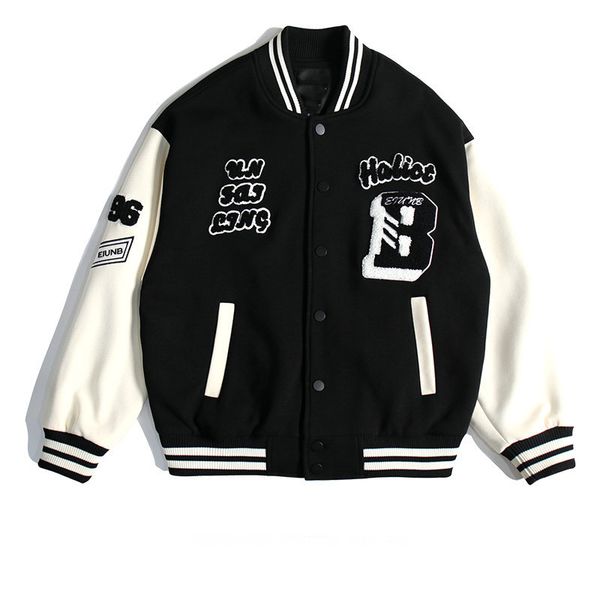 mens varsity jacket letter baseball uniform embroidery casual loose cardigan student clothing, Black;brown
mens varsity jacket letter baseball uniform embroidery casual loose cardigan student clothing, Black;brown