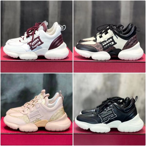 women increase daddy shoes luxury leisure shoes b-chain sneaker designer fashion leather rubber shoes size 35-40, Black
women increase daddy shoes luxury leisure shoes b-chain sneaker designer fashion leather rubber shoes size 35-40, Black