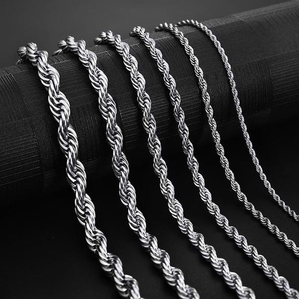 stainless steel rope chain necklace 2-5mm never fade waterproof choker necklaces men women twist jewelry 316l silver chains gifts 18-24 inch, White
stainless steel rope chain necklace 2-5mm never fade waterproof choker necklaces men women twist jewelry 316l silver chains gifts 18-24 inch, White