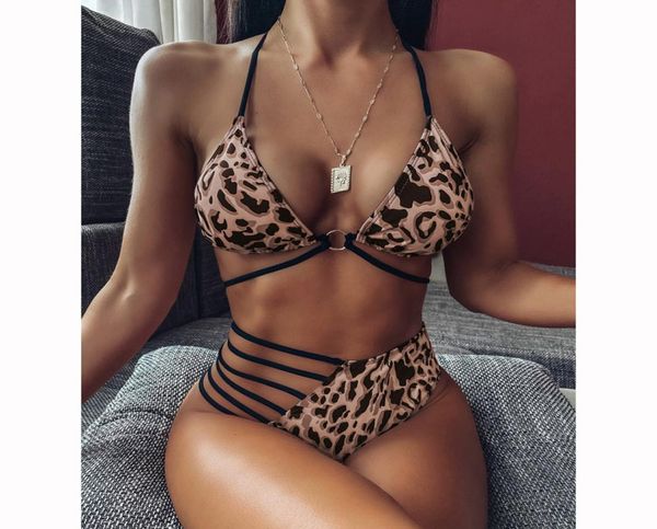 bikini 2020 high waist swimsuit women swimwear bathing string bikini set hollow out swimsuit female swimming suit for women4974586, Black
