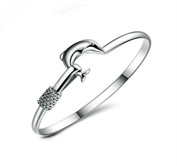 925 silver charm bangle fine noble mesh dolphin bracelet fashion jewelry ga1509496276, Black
925 silver charm bangle fine noble mesh dolphin bracelet fashion jewelry ga1509496276, Black