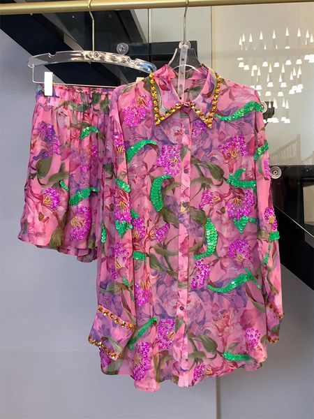 womens two piece pants elegant royal sister twopiece set colored printed sequins long sleeve shirt pink loose elastic waist casual shorts s, White
womens two piece pants elegant royal sister twopiece set colored printed sequins long sleeve shirt pink loose elastic waist casual shorts s, White