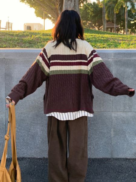 women's knits tees cardigan sweater woman street oversized knitted pullover casual hip hop couple jumper harajuku v neck cardigan cardi, White
women's knits tees cardigan sweater woman street oversized knitted pullover casual hip hop couple jumper harajuku v neck cardigan cardi, White