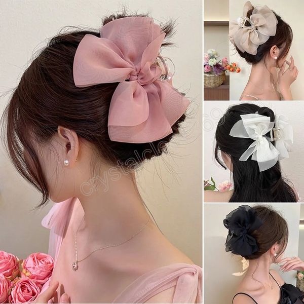 fashion mesh tulle large bow hair claws super fairy gauze bowknot hair clip chiffon ponytail clips barrettes diy styling tool, Slivery;white
fashion mesh tulle large bow hair claws super fairy gauze bowknot hair clip chiffon ponytail clips barrettes diy styling tool, Slivery;white