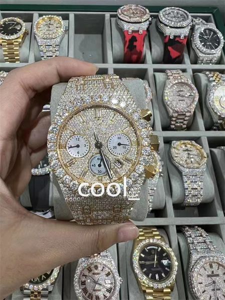 luxury mens watch for men designer movement watches diamond moissanite watch montre iced out watch automatic men's montre luxe mens lux, Slivery;brown
luxury mens watch for men designer movement watches diamond moissanite watch montre iced out watch automatic men's montre luxe mens lux, Slivery;brown