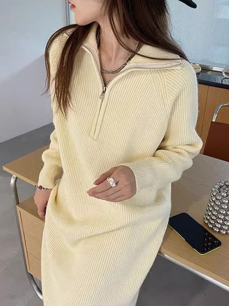 women's sweaters oversized sweater women dress pullover korean fashion zipper mock neck long sleeve in autumn winter clothe 2023 230729, White;black
women's sweaters oversized sweater women dress pullover korean fashion zipper mock neck long sleeve in autumn winter clothe 2023 230729, White;black