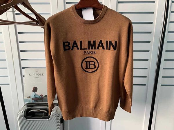 balman designer sweaters jacquard letter pullover sweater cotton long sleeved sweater, White
balman designer sweaters jacquard letter pullover sweater cotton long sleeved sweater, White
