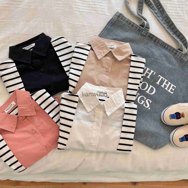 kids shirts children's shirts 2022 autumn new boys and girls solid color shawl shirt baby personalized shirt jacket x0728, White;black
kids shirts children's shirts 2022 autumn new boys and girls solid color shawl shirt baby personalized shirt jacket x0728, White;black