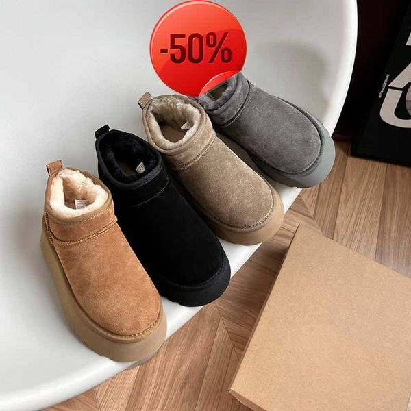 winter ultra mini boot platform fur boots designer woman warm australia ankle snow booties real leather warm men shoes eu44, Black
winter ultra mini boot platform fur boots designer woman warm australia ankle snow booties real leather warm men shoes eu44, Black