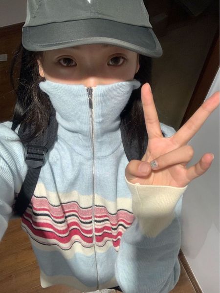 women's knits tees deeptown vintage y2k striped knitted cardigan women harajuku kpop oversized sweater grunge loose zipper korean stre, White
women's knits tees deeptown vintage y2k striped knitted cardigan women harajuku kpop oversized sweater grunge loose zipper korean stre, White