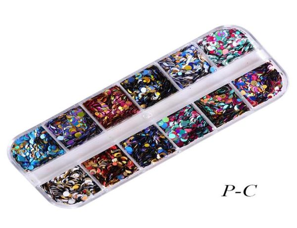 1 set 12 grid nail sequins mixed 3d glitter round diy flake nail art decor tool29336814168, Black
1 set 12 grid nail sequins mixed 3d glitter round diy flake nail art decor tool29336814168, Black