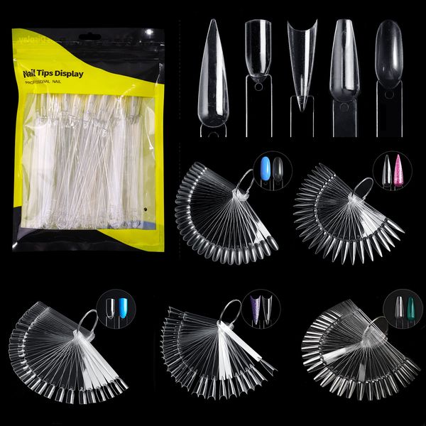 50pcs clear nature black false fan tips for nail art display, oval sharp style nail swatch polish stand tips practice manicure tools, uv gel, Red;gold
50pcs clear nature black false fan tips for nail art display, oval sharp style nail swatch polish stand tips practice manicure tools, uv gel, Red;gold