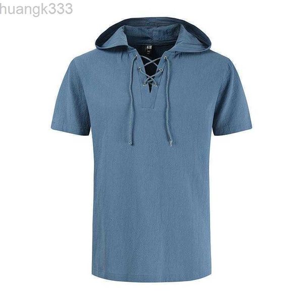 galleries 2023 summer new men's hooded lacing cotton hemp loose short sleeve t-shirt male, White;black
galleries 2023 summer new men's hooded lacing cotton hemp loose short sleeve t-shirt male, White;black
