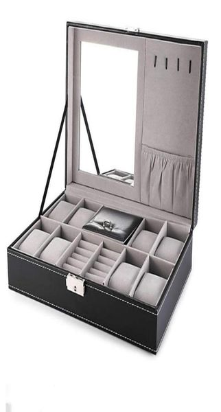 leather watch box 8 mens watch organizer jewelry display drawer lockable watch case organizer 8 slots rings tray with lock mx2007540627, Black;white
leather watch box 8 mens watch organizer jewelry display drawer lockable watch case organizer 8 slots rings tray with lock mx2007540627, Black;white