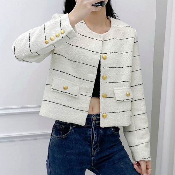 women's jackets elegant ladies autumn winter short single breasted overcoat coat female weave tweed jacket striped women 230729, Black;brown
women's jackets elegant ladies autumn winter short single breasted overcoat coat female weave tweed jacket striped women 230729, Black;brown