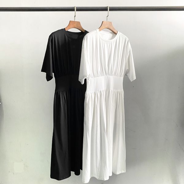 new t-oteme two color cotton waist a-line version long dress elastic waist long dress, Black;gray
new t-oteme two color cotton waist a-line version long dress elastic waist long dress, Black;gray
