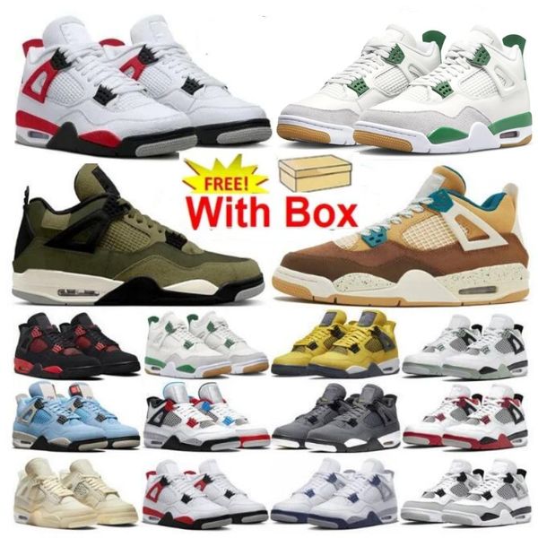 4s craft medium olive basketball shoes 4s pine green university blue red cement bred sneakers with box
4s craft medium olive basketball shoes 4s pine green university blue red cement bred sneakers with box