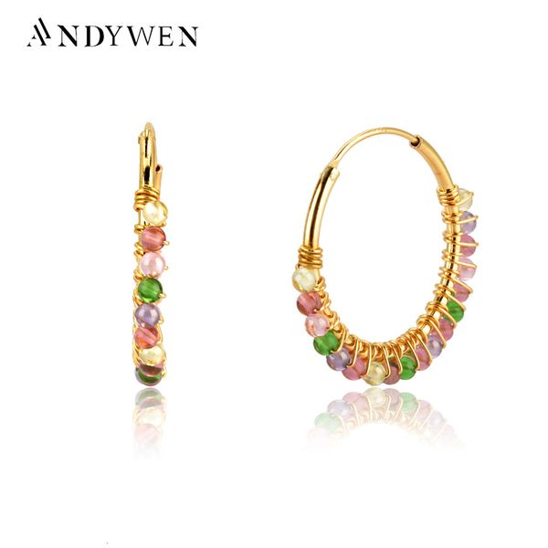 hoop huggie andywen 925 sterling silver multi mix color purple beads moonstone hoops big women fashion luxury party earring for gift 230729, Golden;silver
hoop huggie andywen 925 sterling silver multi mix color purple beads moonstone hoops big women fashion luxury party earring for gift 230729, Golden;silver