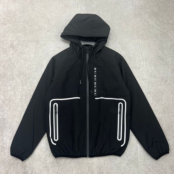 2023 autumn/winter designer designed men's baseball neck jacket hooded windbreaker waterproof zipper pocket coat, Black
2023 autumn/winter designer designed men's baseball neck jacket hooded windbreaker waterproof zipper pocket coat, Black