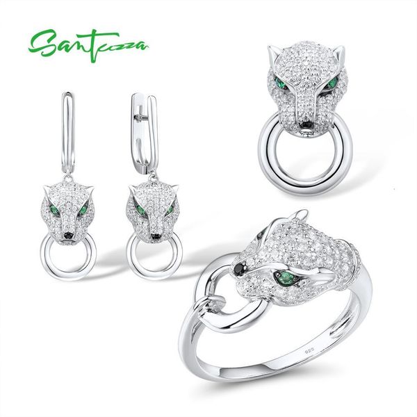 wedding jewelry sets santuzza 925 sterling silver set for women white cz green eyes ring earrings pendant leopard fine 230729, Slivery;golden
wedding jewelry sets santuzza 925 sterling silver set for women white cz green eyes ring earrings pendant leopard fine 230729, Slivery;golden