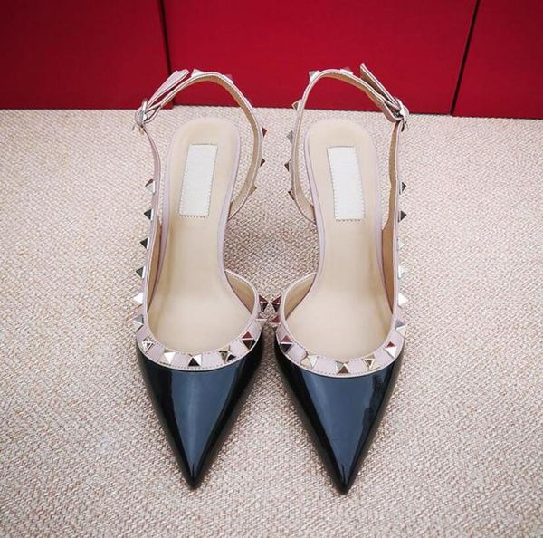 luxury classic brand fashion women's high heels, designer gold studs, diagonal back banquet shoes, wedding shoes, women's shoes, h, Black
luxury classic brand fashion women's high heels, designer gold studs, diagonal back banquet shoes, wedding shoes, women's shoes, h, Black