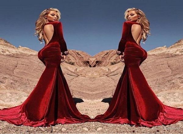 fitted mermaid dark red velvet prom dresses 2019 vestidos de fiesta long sleeves ruched backless celebrity evening dress5258811, Black
fitted mermaid dark red velvet prom dresses 2019 vestidos de fiesta long sleeves ruched backless celebrity evening dress5258811, Black
