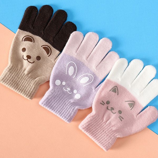 kids cute cartoon gloves stretchy knitted full finger gloves for girls boys keep warm autumn winter mittens 3-6years, White
kids cute cartoon gloves stretchy knitted full finger gloves for girls boys keep warm autumn winter mittens 3-6years, White