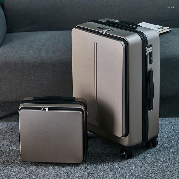 suitcases 20"24"inch rolling luggage with lapbag business travel suit men universal wheel trolley pc box
suitcases 20"24"inch rolling luggage with lapbag business travel suit men universal wheel trolley pc box
