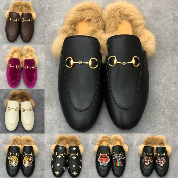 designer slippers women princetown loafers comfort warm wool slippers classic metal buckle embroidery flat sandals men leather half slipper, Black
designer slippers women princetown loafers comfort warm wool slippers classic metal buckle embroidery flat sandals men leather half slipper, Black