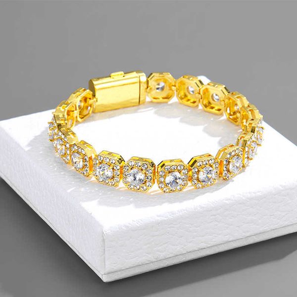 11mm square zircon crystal sugar chain personalized fashion design accessories full diamond cuban chain jewelry, Black
11mm square zircon crystal sugar chain personalized fashion design accessories full diamond cuban chain jewelry, Black