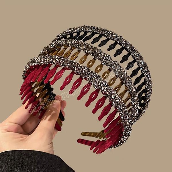new fashion face washion headwear big none-slip teeth hairband vintage turban girls casual rhinestone headband, Slivery;white
new fashion face washion headwear big none-slip teeth hairband vintage turban girls casual rhinestone headband, Slivery;white