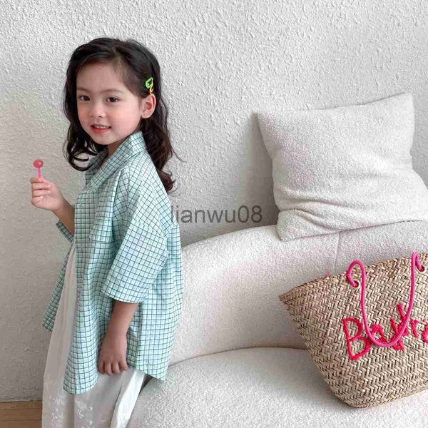 kids shirts 2022 summer unsiex fashion green plaid cotton shirts boys and girls loose allmatch thin sunscreen coats x0728, White;black
kids shirts 2022 summer unsiex fashion green plaid cotton shirts boys and girls loose allmatch thin sunscreen coats x0728, White;black