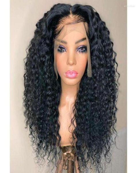 natural looking 180 density 26 inch long kinky curly black lace front wig for women babyhair glueless preplucked synthetic daily704016680, Black;brown
natural looking 180 density 26 inch long kinky curly black lace front wig for women babyhair glueless preplucked synthetic daily704016680, Black;brown