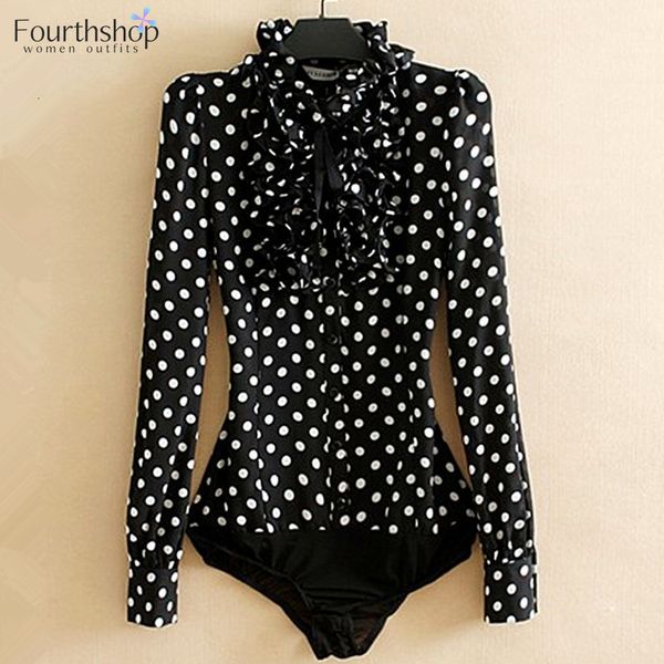 women's jumpsuits rompers fashion polka dot print bodysuit women black body shirt long sleeve blouses female korean ruffles jumpsuits r, Black;white
women's jumpsuits rompers fashion polka dot print bodysuit women black body shirt long sleeve blouses female korean ruffles jumpsuits r, Black;white