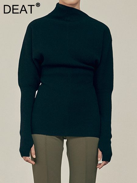 women s sweaters deat fashion knitted pullover mock neck waist slim solid color lantern sleeve pit sweater female autumn 2023 17a4163 230729, White;black
women s sweaters deat fashion knitted pullover mock neck waist slim solid color lantern sleeve pit sweater female autumn 2023 17a4163 230729, White;black