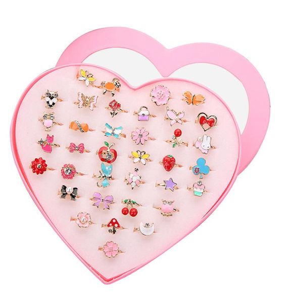 36pcs colorful children cute adjustable rings sparkle with heart shape display case for kids birthday party favors3848481, Golden;silver
36pcs colorful children cute adjustable rings sparkle with heart shape display case for kids birthday party favors3848481, Golden;silver