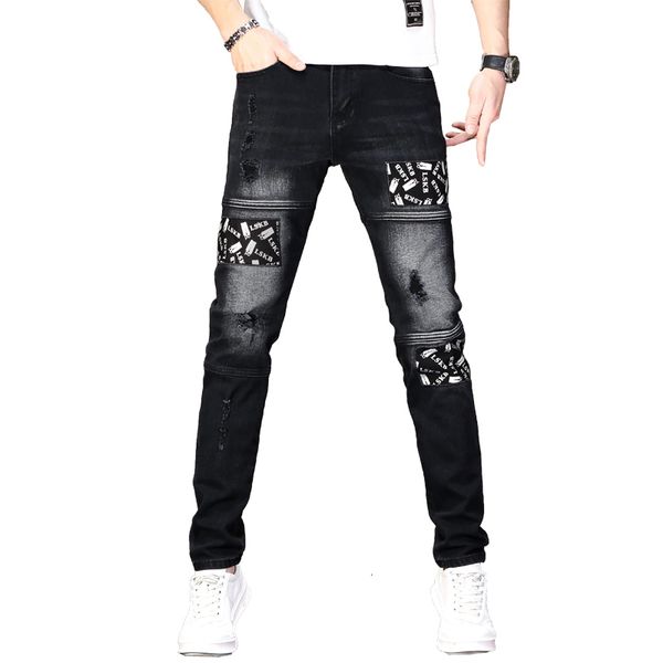 mens jeans black jeans stretch men denim pants hip hop patchwork printing slim fit streetwear mens jeans ripped distressed male trousers 230, Blue
mens jeans black jeans stretch men denim pants hip hop patchwork printing slim fit streetwear mens jeans ripped distressed male trousers 230, Blue