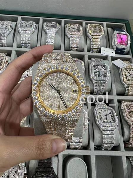 luxury mens watch for men designer movement watches diamond moissanite watch montre iced out watch automatic men's montre luxe mens lux, Slivery;brown
luxury mens watch for men designer movement watches diamond moissanite watch montre iced out watch automatic men's montre luxe mens lux, Slivery;brown